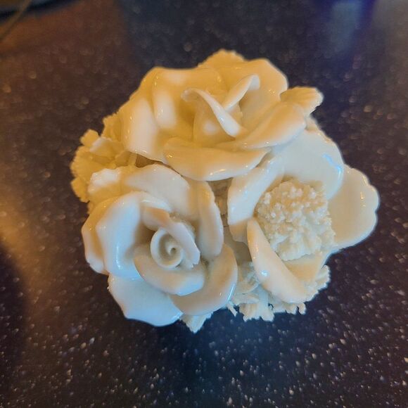 Vintage Japanese Ardalt Verithin Floral Arrangement Porcelain Flower Basket - Picture 14 of 15